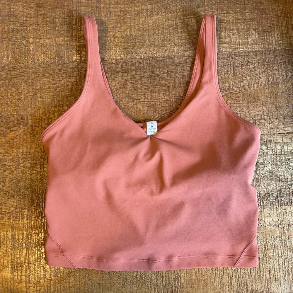 Lululemon Align tank size 6 rustic coral